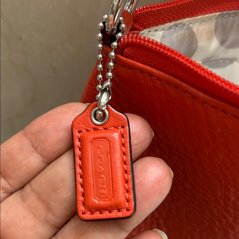 Coach Red Leather Handbag - Picture 6 of 16